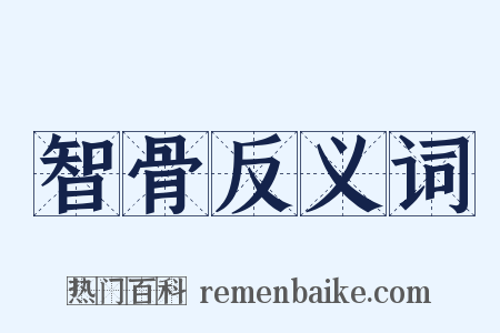 智骨反义词是什么意思的图片